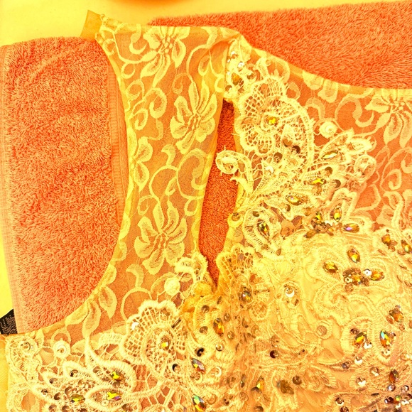 BLACK & CREAM 2-PIECE PROM DRESS-DESIGNER RACHEL ALLAN PRINCESS - Picture 4 of 6